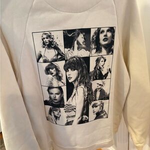 Taylor Swift The Eras Tour off white Hooded Sweatshirt
